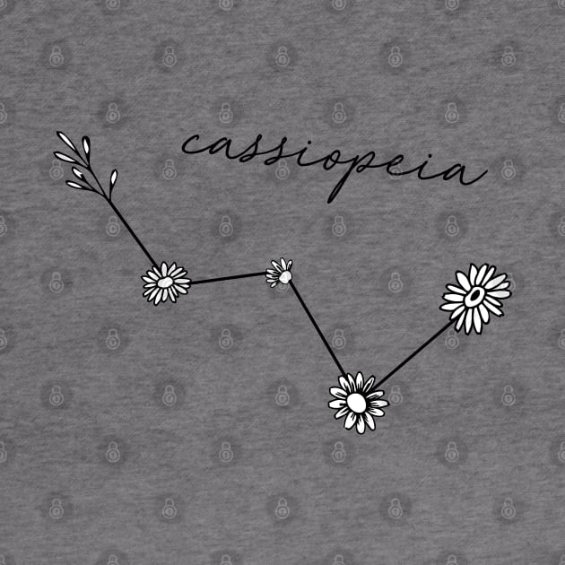 Cassiopeia Floral Constellation Sticker by aterkaderk